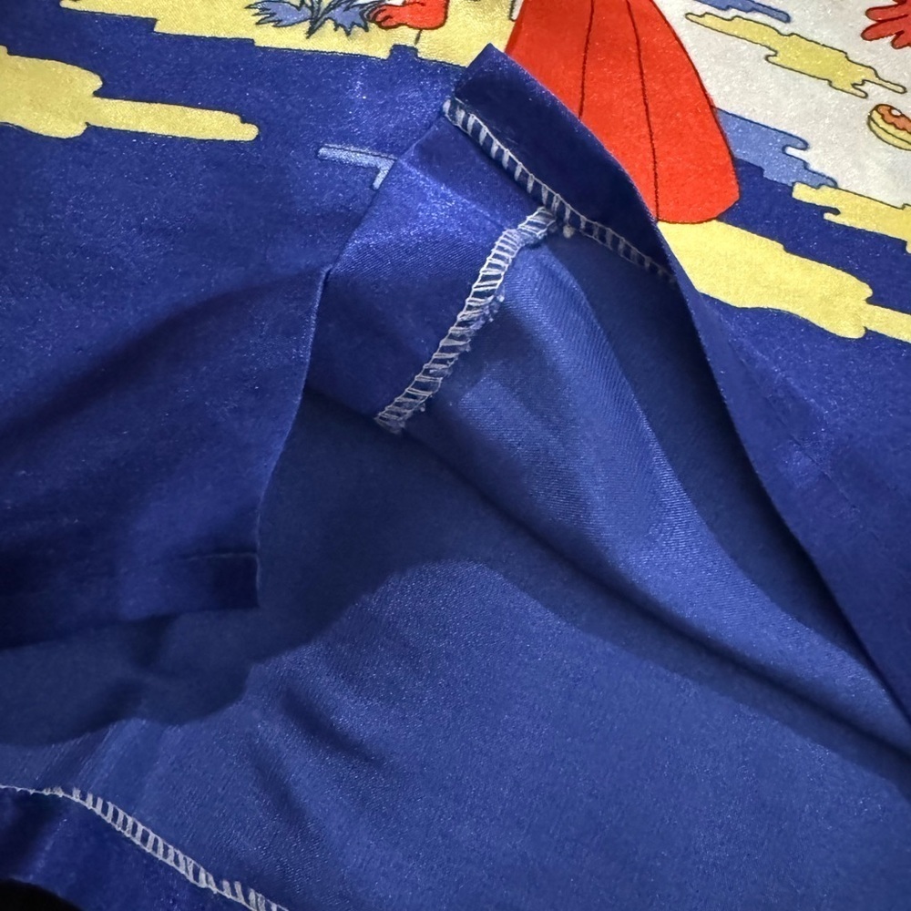 Vintage Vietnam Cartoon Silk Like Button Down Shirt 1970’s Streetwear Fun Unique - Picture 7 of 16